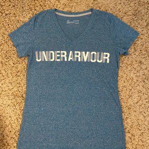 Under Armour Women Heat Gear Loose Fit V Neck T-Shirt Size XS